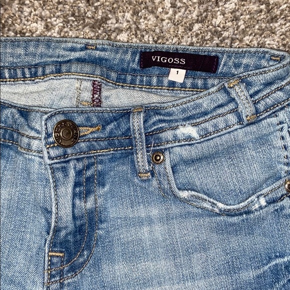 Vintage Juniors Vigoss light wash, size 1, flare - Picture 8 of 12